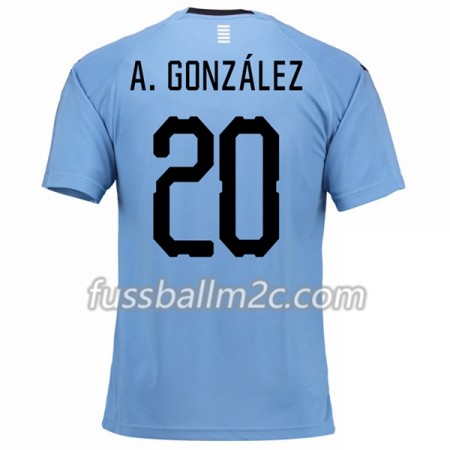 Fußballtrikots Uruguay A.Gonzalez 20 Heim Trikotsatz WM 2018